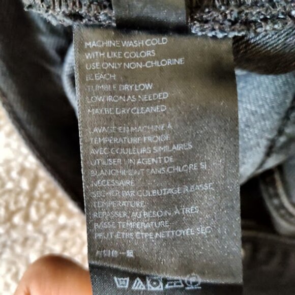 WE THE FREE Black Distressed Cropped Jean Straight Mid Rise Boho Grunge Soft 28 - Picture 15 of 15